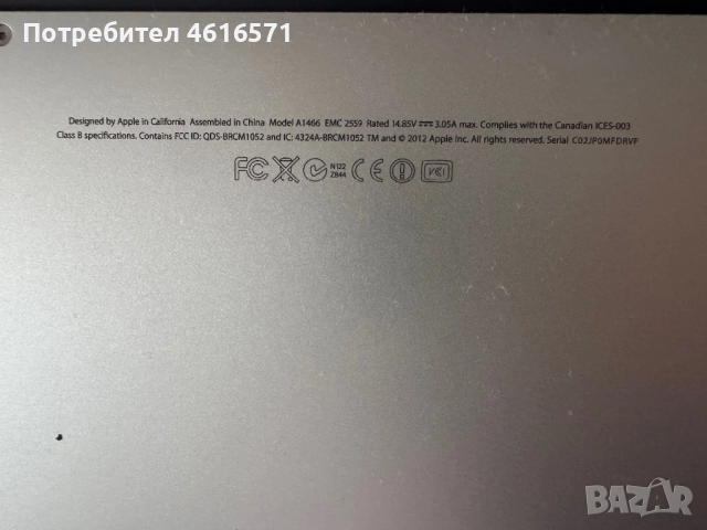 MacBook Air 13” (Mid 2012) , снимка 4 - Лаптопи за дома - 51978217