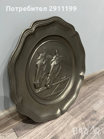 Антикварна метална чиния , снимка 6 - Антикварни и старинни предмети - 52097657