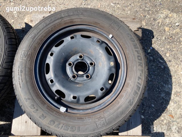 14 цола джанти 5х100 Skoda Fabia 5J et35 гуми 165/70/14 Симпетит 6,8мм, снимка 5 - Гуми и джанти - 41781458