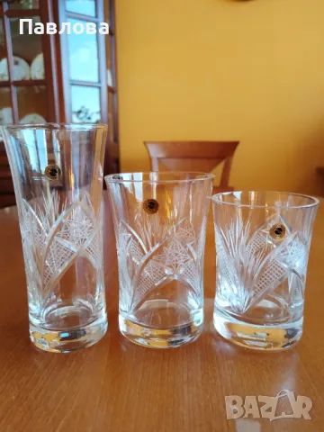 Кристални чаши серия,, Зорница", снимка 3 - Чаши - 48062168