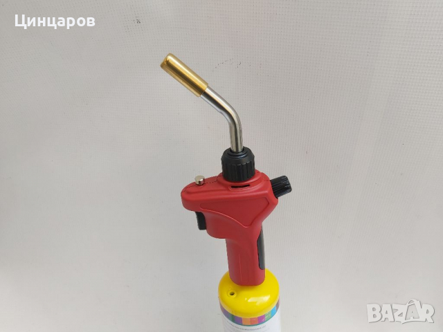 Горелка газова с 3бр.човки,газов флакон с темп.3000 градус целзий-подгряване,спояване,топене метал, снимка 2 - Други машини и части - 36278249