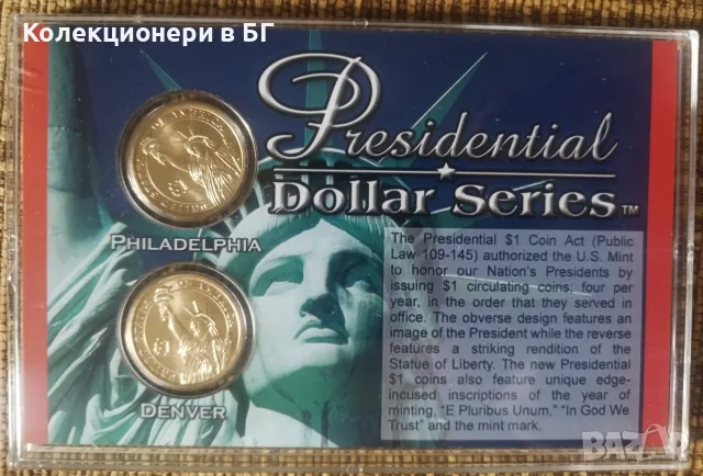 СЕТ ОТ САЩ - „PRESIDENTIAL DOLLARS“ 2014 /виж описанието/, снимка 4 - Нумизматика и бонистика - 56057841