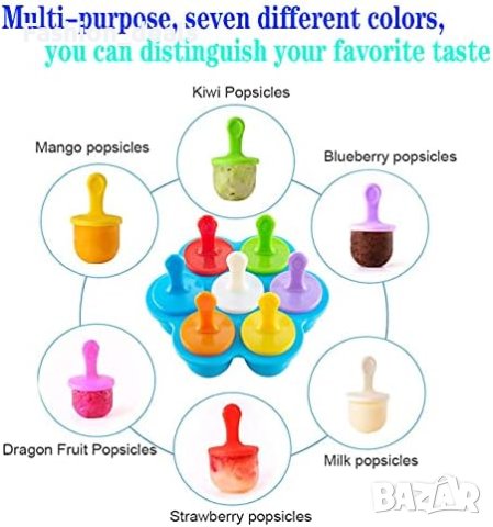 Нови Силиконови форми за ледени близалки сладки за сладолед Многократна употреба, снимка 4 - Други стоки за дома - 41807426