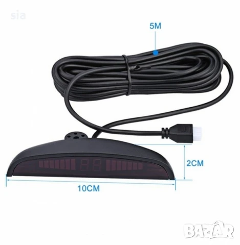 Парктроник за кола с 4 черни сензора и дисплей, Датчик сив- 4 броя, снимка 3 - Аксесоари и консумативи - 29209398