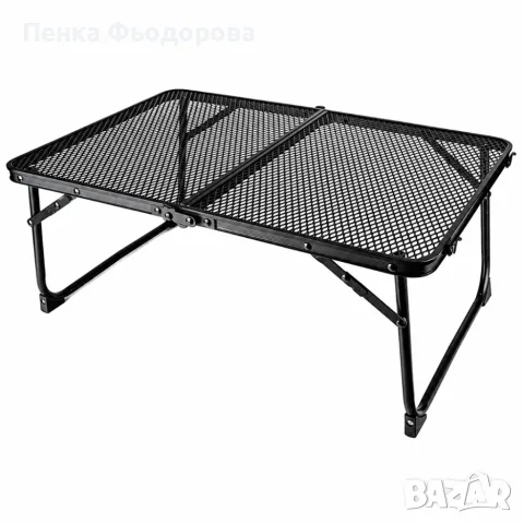 Сгъваема къмпинг маса 60×40×25 см – Лека, здрава и компактна за къмпинг, риболов и пикник, снимка 9 - Къмпинг мебели - 55848030