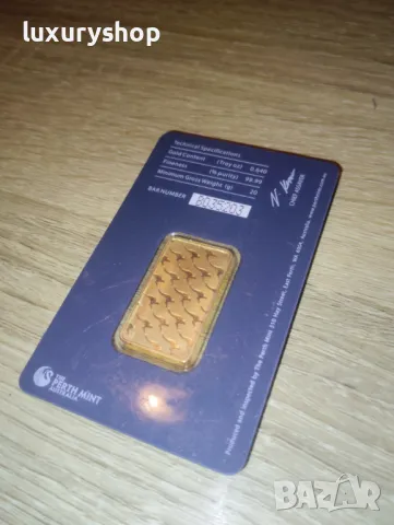 БЕЗПЛАТНА ДОСТАВКА! Златно кюлче 20 грама Perth Mint, снимка 3 - Нумизматика и бонистика - 49768042