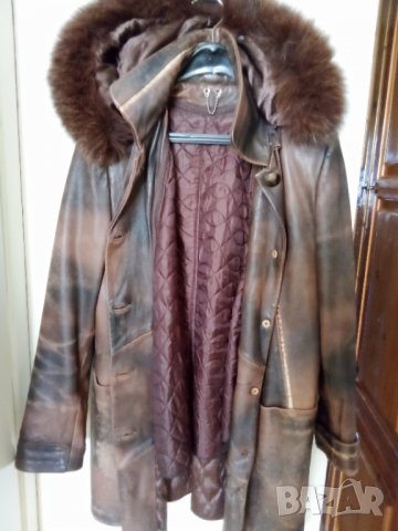 Дамско кожено палто втора ръка