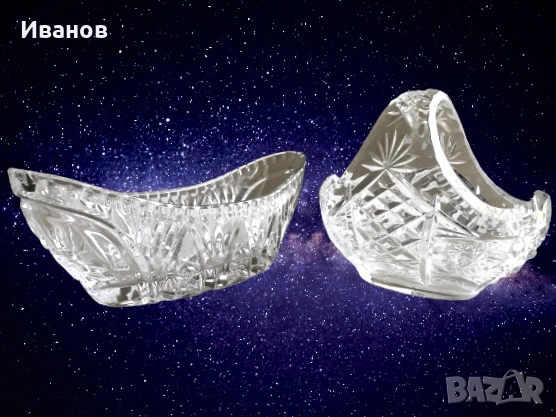 Елегантна Кристална кошничка + Кристална гондола с форма на лодка, снимка 9 - Антикварни и старинни предмети - 51479833