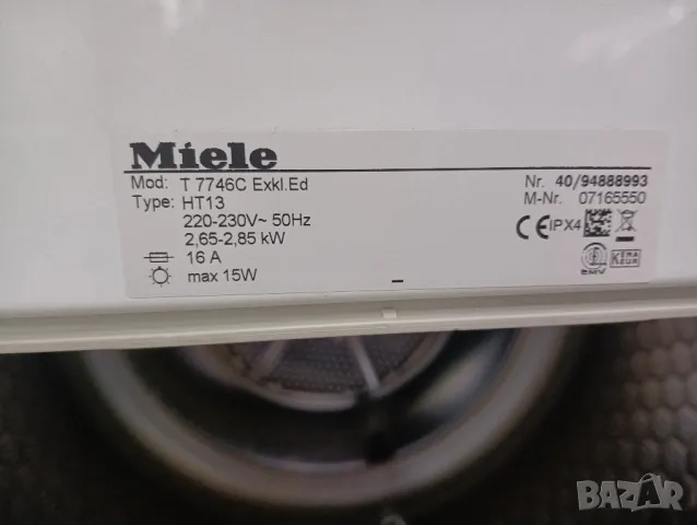 Кондензна сушилня Миеле Miele T7746C пчелна пита барабан 7кг 2 години гаранция!, снимка 7 - Сушилни - 48777464