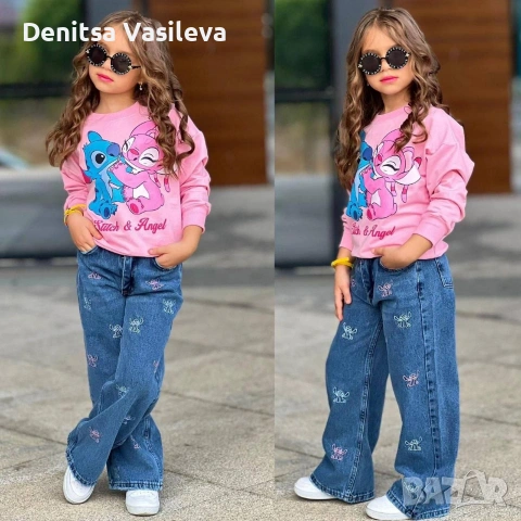 комплект дънки и блуза, снимка 4 - Детски комплекти - 53150432