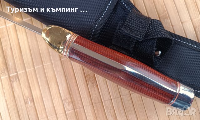 Ловен нож с месингов гард, снимка 16 - Ножове - 44184893