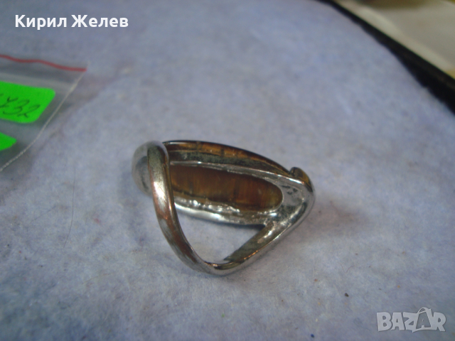 ПОСРЕБРЕН СКЪПОЦЕНЕН ФЕШЪН АРТ ПРЪСТЕН с ШЛИФОВАН ЮВЕЛИРНО НАТУРАЛЕН КАМЪК ТИГРОВО ОКО 16732, снимка 9 - Пръстени - 36411338