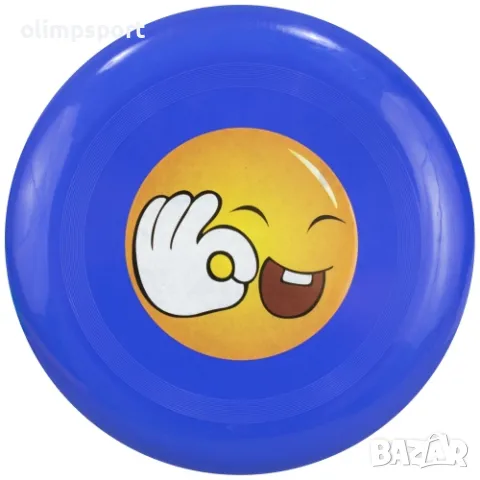 Фризби с диаметър 29.5 см. Изработено от гъвкава пластмаса, което дава възможност за дълъг полет.