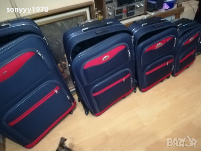 4 КУФАРА-НОВИ С КОЛЕЛЦА-ТЕКСТИЛ 1308231653, снимка 2 - Куфари - 41843855