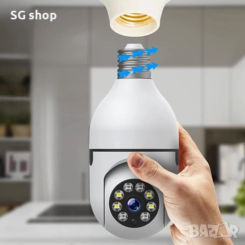 Камера за видеонаблюдение 355° – Монтаж като крушка