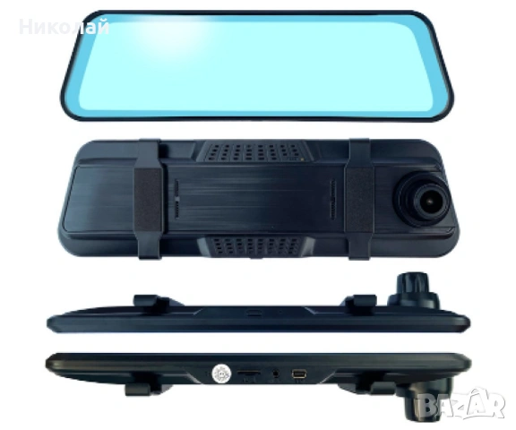 Видеорегистратор в огледало за обратно виждане D12A – 9.6” Full HD, снимка 4 - Аксесоари и консумативи - 53253703