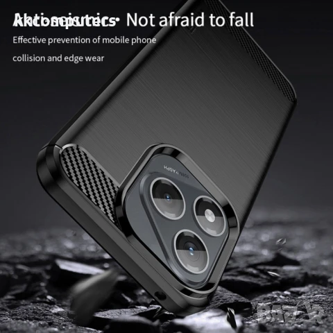 Honor 400 MOFI Карбонов Калъф и Скрийн Протектор – TPU Защита, Черен / Син / Червен, снимка 5 - Калъфи, кейсове - 50514122