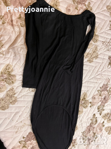 Дамска черна рокля с дантела, снимка 2 - Рокли - 36185365