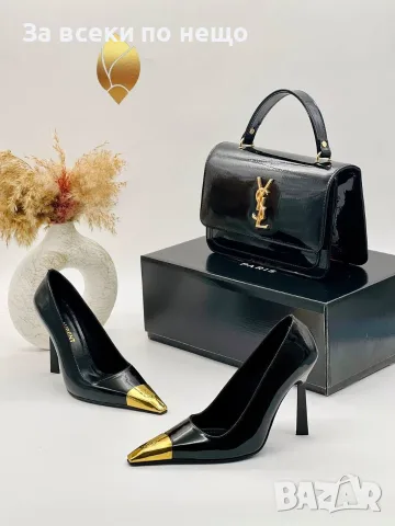 Yves Saint Laurent Дамски Обувки На Ток И Със Златист Акцент - Различни Цветове Код SK2052
