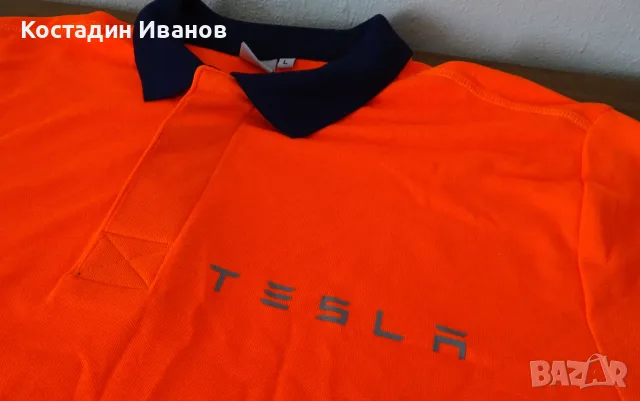 Оригинална Tesla Factory мъжка работна поло блуза Тесла, снимка 6 - Блузи - 55844844