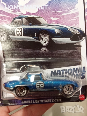 Количка Hot Wheels, Jaguar Lightweight E-Type, синя, 1:64  