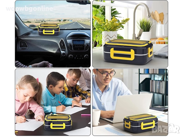 Електрическа кутия за обяд с отопление – 12V / 220V | Идеална за камиони, пътуване и работа, снимка 10 - Други - 52398185