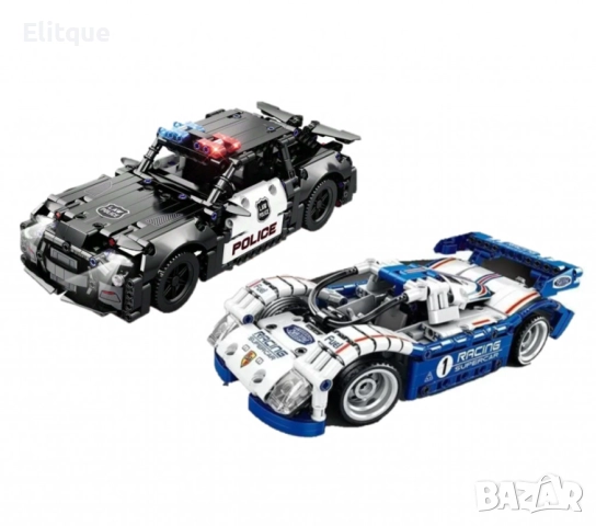 Конструктор с много части - Полицейска или състезателна кола, снимка 5 - Коли, камиони, мотори, писти - 52778308