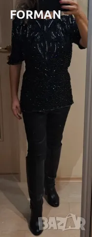 КРАСИВА блуза цялата в пайети хамелеон, снимка 3 - Ризи - 47645453