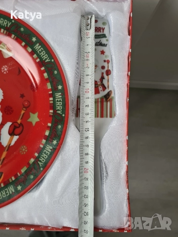 Коледно плато с шпатула за десерти, снимка 8 - Чинии - 52351096