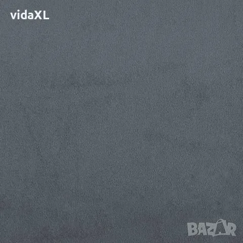 vidaXL 2-местен диван с декоративни възглавници тъмносив 120 см кадифе, снимка 6 - Дивани и мека мебел - 56146876