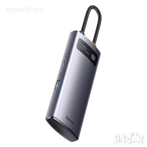 USB Хъб USB Преобразувател Baseus WKWG070013, USB Type C Хъб, 4-in-1 Multifunction Docking Station, снимка 1 - Друга електроника - 38623354