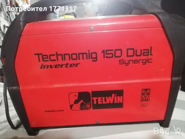 Заваръчен апарат Telwin TECHNOMIG 150 DUAL SYNERGIC MIG-MAG 150 A, 230 V, IP23, снимка 1