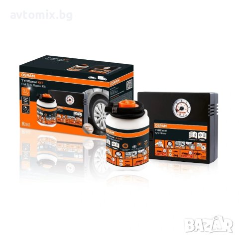 Авариен комплект уплътнител за гуми OSRAM TYREseal KIT за спукана гума , снимка 1 - Аксесоари и консумативи - 41464610