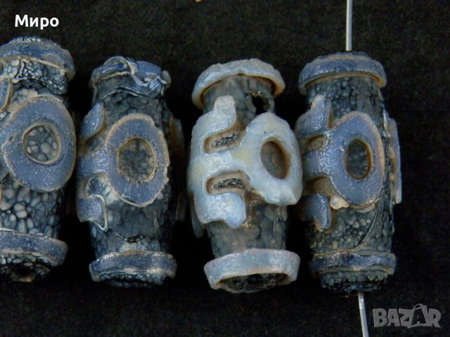 7 БР. СТАРИ ТИБЕТ НЕПАЛ ХИМАЛАИ АХАТ ДЗИ МЪНИСТА ЩАСТИЕ И ДОБЪР КЪСМЕТ, снимка 2 - Други - 40788487