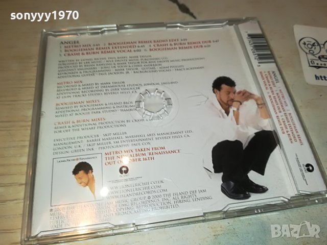 LIONEL RICHIE ANGEL CD-ISLAND ВНОС GERMANY 0504231147, снимка 10 - CD дискове - 40262235