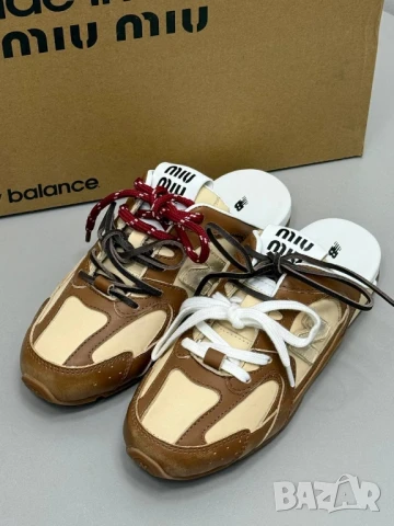 висококачествени дамски маратонки от естествена кожа miu miu new balance, снимка 4 - Маратонки - 51183645