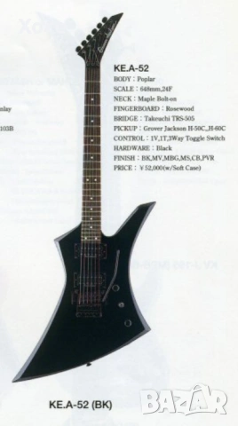 Grover Jackson KE.A-52, 1997, Произведено в Япония., снимка 9 - Китари - 53398451