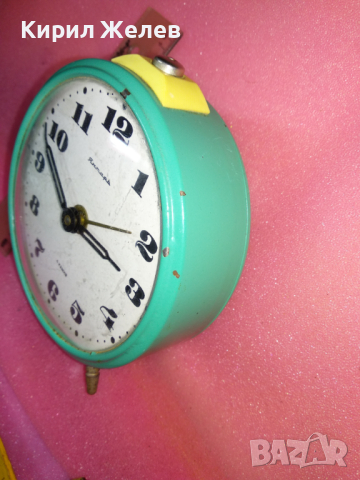 ЯНТАРЬ Стар РЯДЪК КОЛЕКЦИОНЕРСКИ РУСКИ БУДИЛНИК МЕХАНИЧЕН НАСТОЛЕН ЧАСОВНИК ЯНТАР СССР 12228, снимка 10 - Антикварни и старинни предмети - 44549158