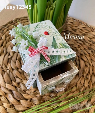 Кутийка-Момини сълзи!, снимка 4 - Декорация за дома - 53024086