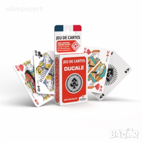 Карти за игра Ducale  54 карти за игра сини или червени гърбове.  Бридж (тесен) размер.  Стандартен , снимка 1 - Карти за игра - 39462125