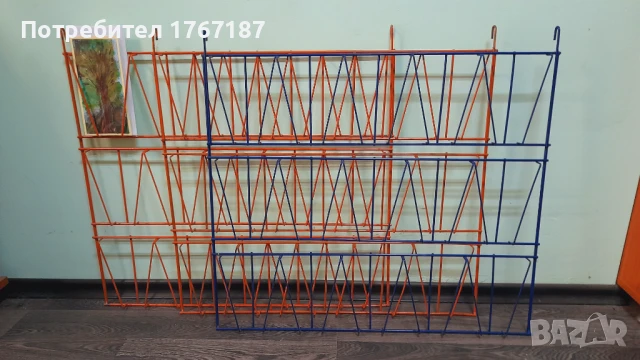 Метален стелаж за картички, пощенски пликове, реклами стенен, снимка 2 - Друго - 50523100