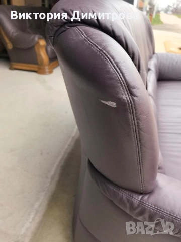 Кожен диван триместен, снимка 11 - Дивани и мека мебел - 53851730