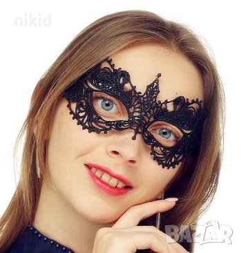 22 домино черна маска дантела за лице очи маскарад парти бал, снимка 3 - Други - 44329564