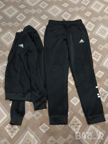 Оригинален мъжки екип анцунг Adidas - размер S, Черен, снимка 6 - Спортни дрехи, екипи - 53474965