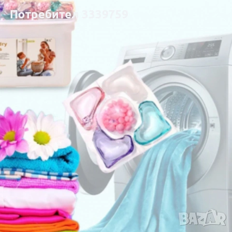 Висококачествени капсули за пране, 5в1, 50бр + 50бр подарък, снимка 2 - Перилни препарати и омекотители - 53251664