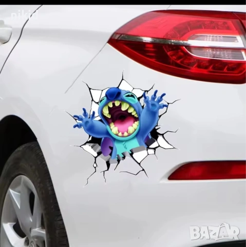 Стич Stitch излиза от стена лепенка за стена мебел автомобил кола Авто стикер