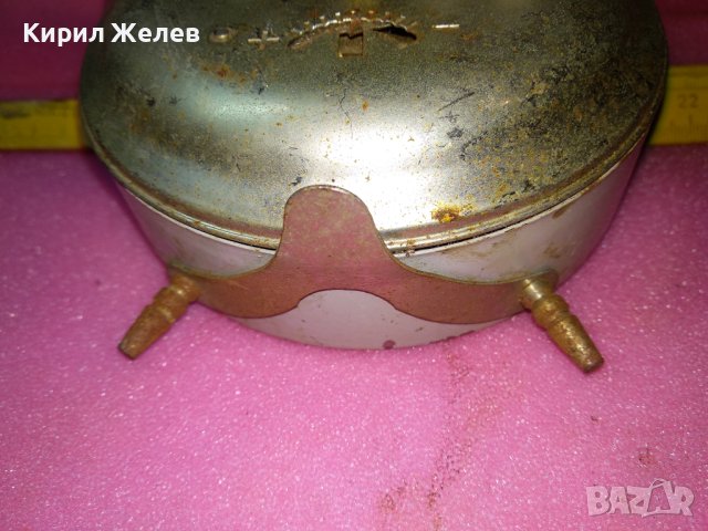 JANTAR MADE in USSR Стар РУСКИ БУДИЛНИК МЕХАНИЧЕН НАСТОЛЕН ЧАСОВНИК ЯНТАР СССР 43673, снимка 15 - Антикварни и старинни предмети - 44463943