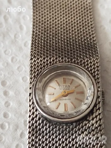 СРЕБЪРЕН  ДАМСКИ ЧАСОВНИК :TITAN: Механичен, снимка 2 - Дамски - 50234803