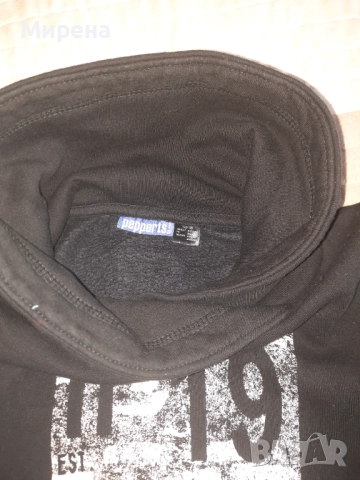 Ватиран черен суитчърт, без забележки, за 6-8 годишно момче, снимка 2 - Детски анцузи и суичери - 52479304