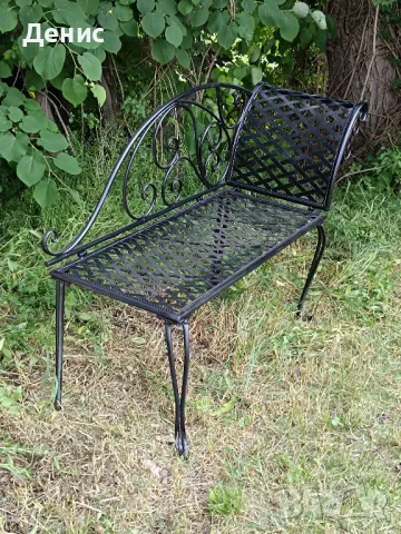 пейка метална черна 25487, снимка 5 - Градински мебели, декорация  - 50325823